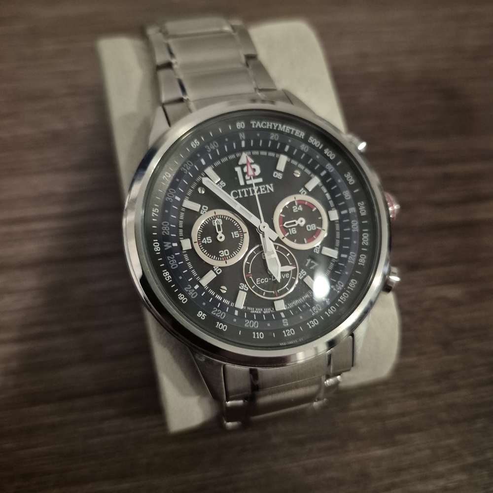 Citizen Eco-Drive Avion Blue Dial Stainless Steel Bracelet Watch | CA4478-56L